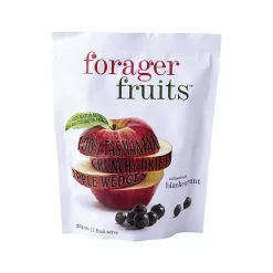 Forager Fruits Freeze Dried Apple Wedges Infused With Blackcurrant 100g