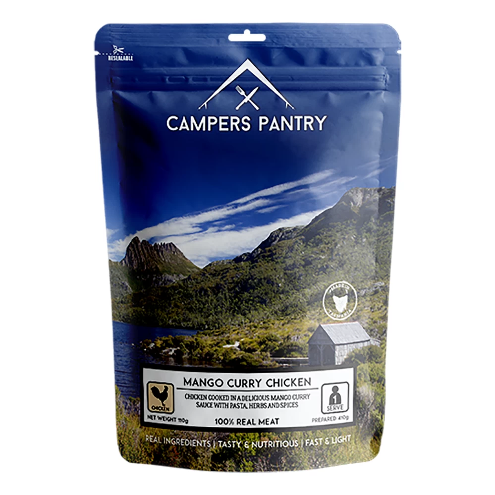 Campers Pantry Mango Curry Chicken Single Serve 110g 1 Campers Pantry Mango Curry Chicken Single Serve 110g