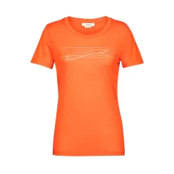 Icebreaker Women Tech Lite II SS Tee Ski Stripes