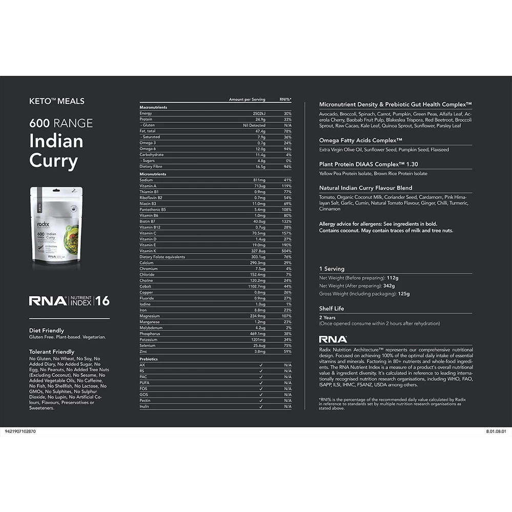 Radix Nutrition - Keto Indian Style Curry - 600kcal 2 Radix Nutrition - Keto Indian Style Curry - 600kcal - Image 2