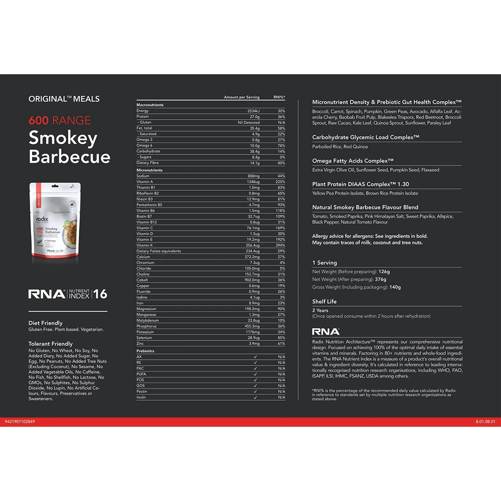 Radix Nutrition - Original Smokey Barbecue - 600kcal 2 Radix Nutrition - Original Smokey Barbecue - 600kcal - Image 2