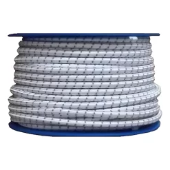 Ansco Shock Cord 3mm (White/Blue Fleck) - Per Metre