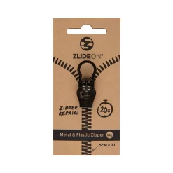 ZlideOn Metal &amp; Plastic Zipper#XXL(black)
